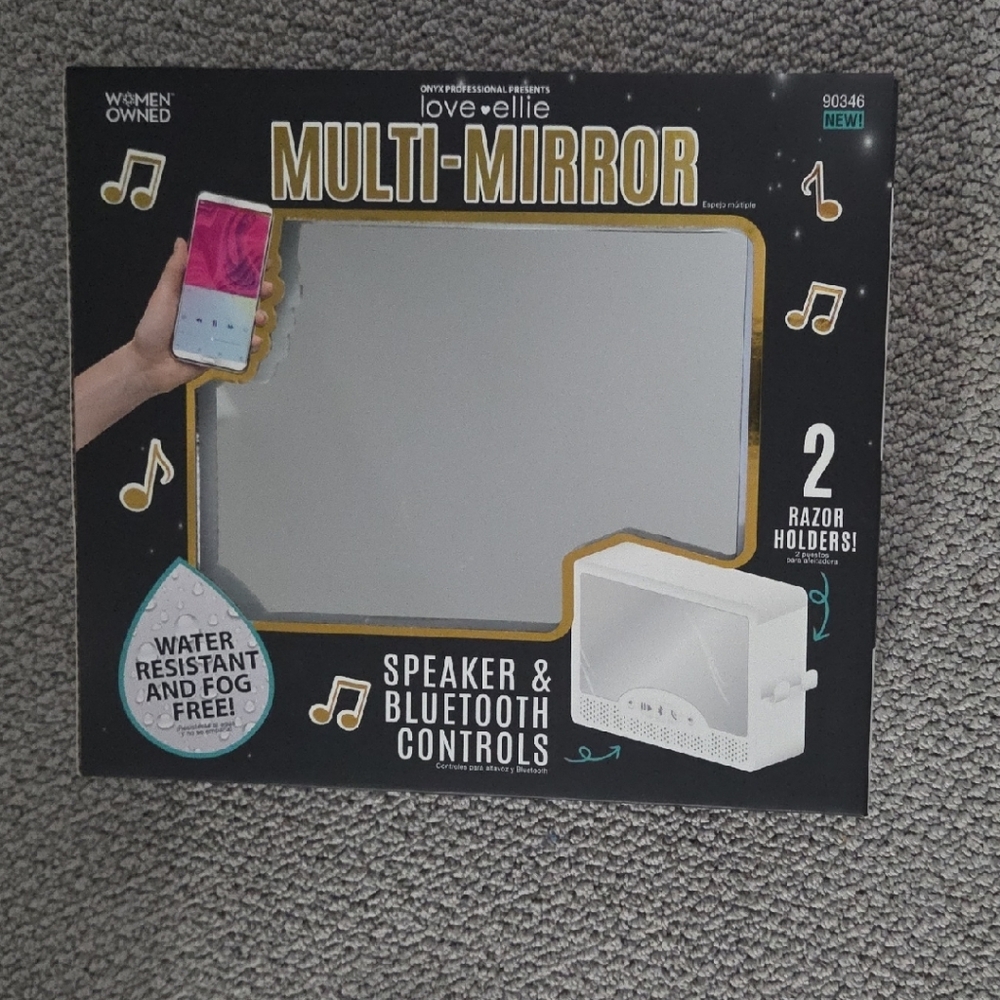 Love Ellie Multi-Mirror with Speaker & Bluetooth Controls - White